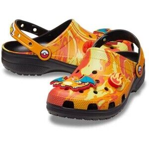Pokémon x Crocs Charizard Classic Clog Fire Orange Men's 8 Women's‎ 10 New